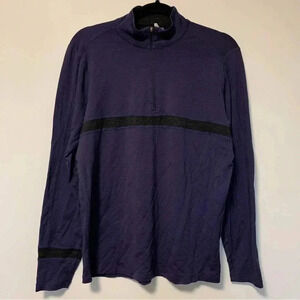 Ibex 100% merino wool purple quater  zip sweater